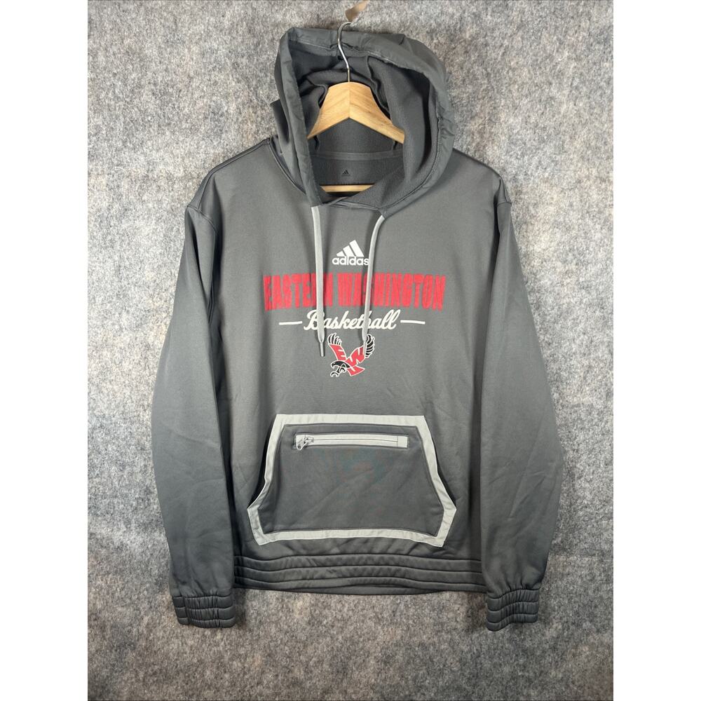 Team issued Eastern Washington Eagles Basketball Adidas Hoodie Mens Small